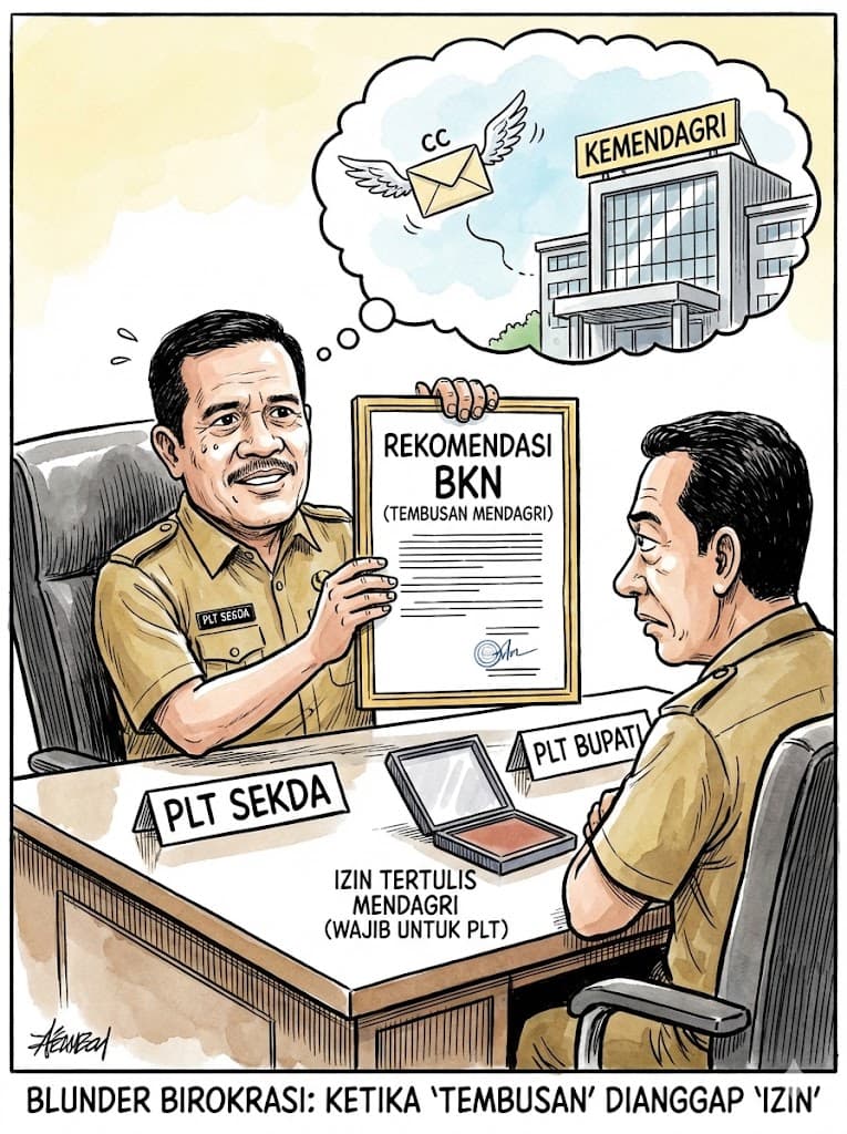 Klarifikasi Blunder? Sekda Akui Surat BKN Hanya “Ditembuskan” ke Mendagri, Bukan “Disetujui”