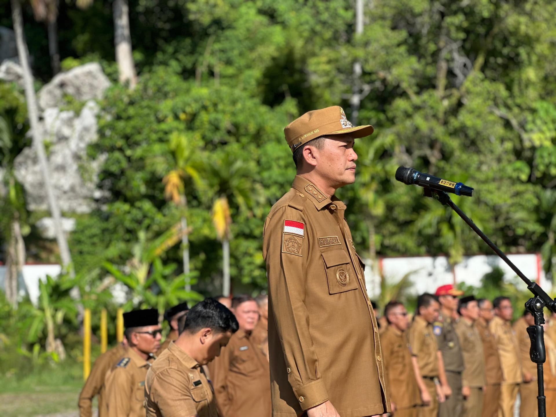 Apel Bersama Pasca Idul Fitri, H. Mirwan Tekankan Realisasi Anggaran, Kedisiplinan, dan Peningkatan Pelayanan