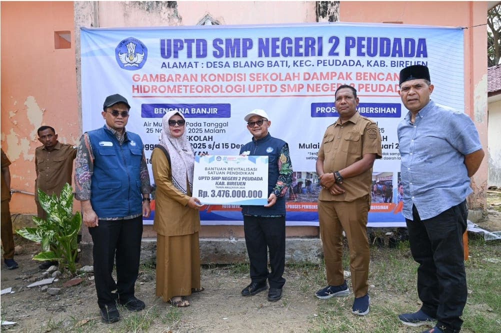 Mendikdasmen Resmikan Revitalisasi 116 Sekolah Terdampak Bencana di Bireuen Senilai Rp167,4 Miliar