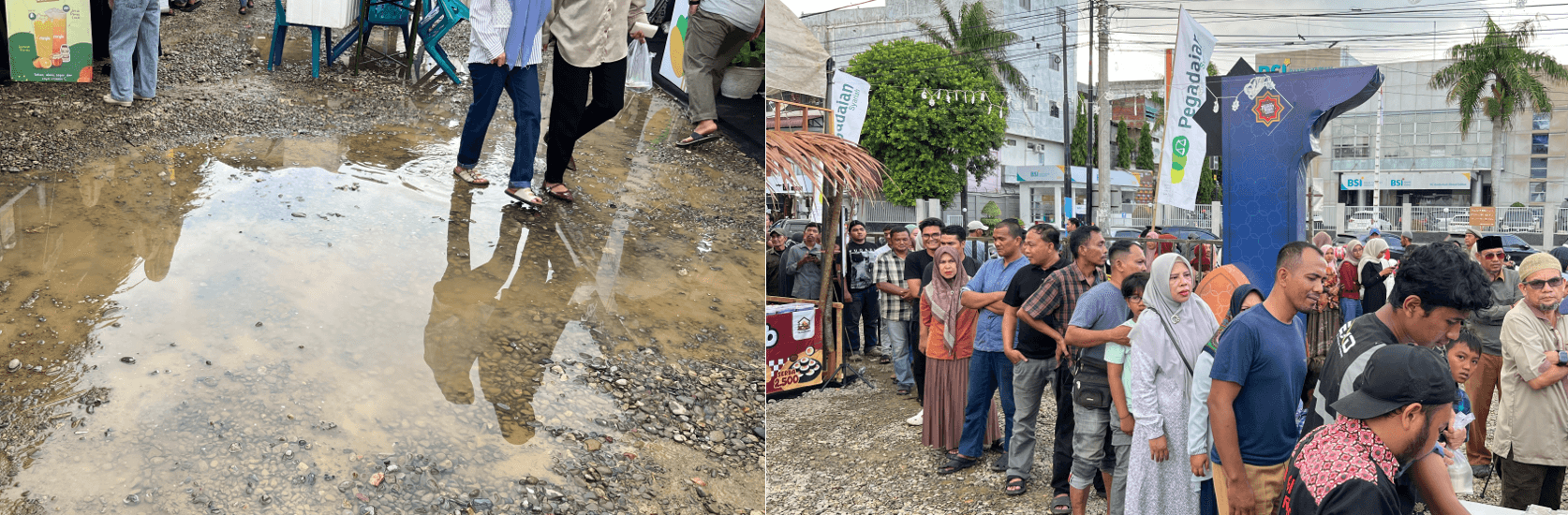Peukan Raya Ramadhan Tetap Diminati Pengunjung Meski Area Becek