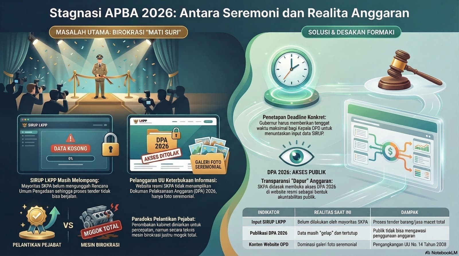 FORMAKI Soroti Stagnasi APBA 2026: Pelantikan 25 Pejabat Hanya Seremoni, Data Anggaran Masih “Gelap”