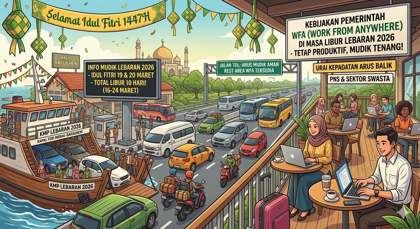 Pemerintah Tetapkan Jadwal Panjang Libur Lebaran 2026 dan Kebijakan WFA untuk Urai Kemacetan