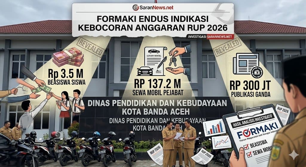 FORMAKI Endus Indikasi Kebocoran Anggaran Disdikbud Banda Aceh 2026: Dari Beasiswa Siluman hingga Sewa Mobil Pejabat Disorot