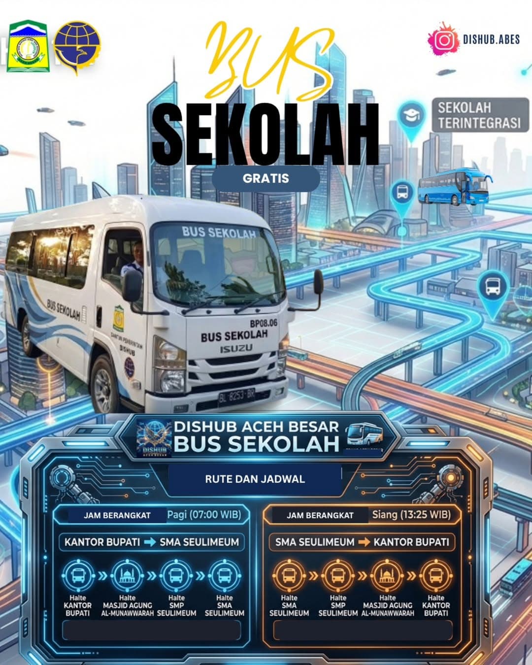 Bus Sekolah Gratis Mulai Beroperasi, Pemkab Aceh Besar Sasar Keselamatan Pelajar