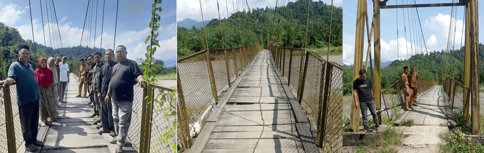 Jembatan Gantung Penghubung Tiga Desa di Kluet Tengah Memprihatinkan, Warga Harap Perhatian Pemerintah