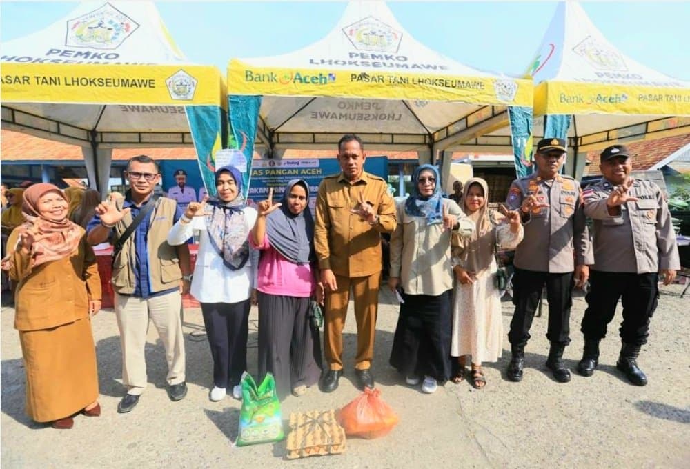Tekan Inflasi, Pemko Lhokseumawe dan Dinas Pangan Aceh Gelar Pasar Murah di Mon Gedong