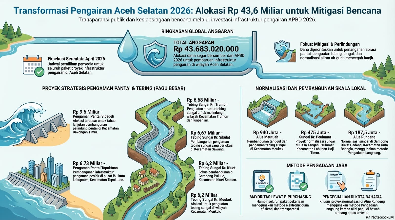 Aceh Selatan Dapat Kucuran Anggaran Hampir Rp 50 Miliar untuk Infrastruktur Pengairan pada 2026
