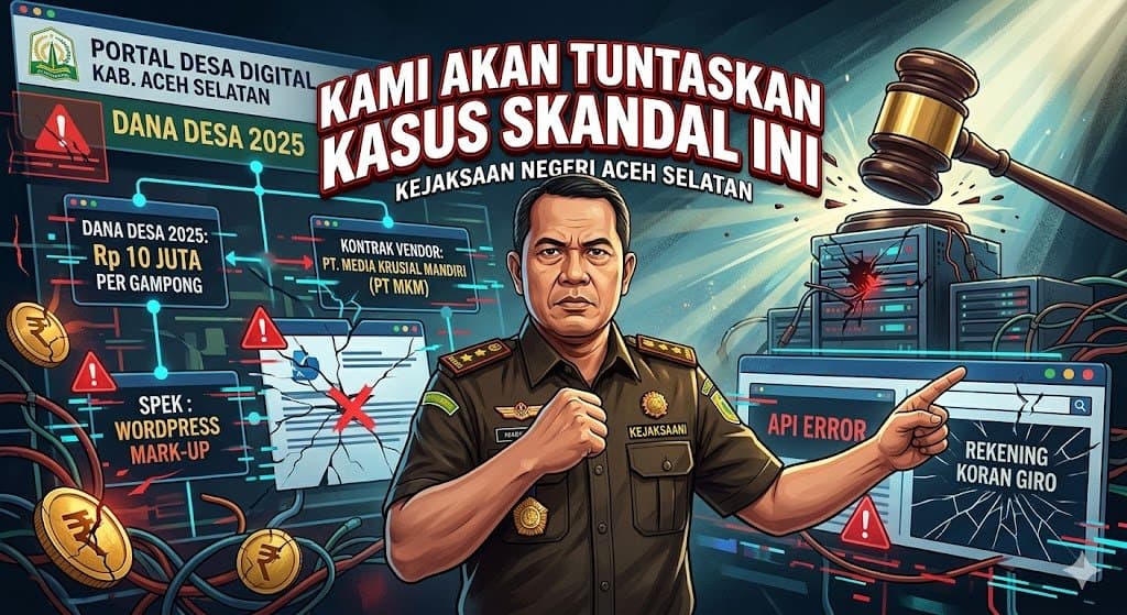 SKANDAL WEBSITE DESA: Kejari Aceh selatan lanjut Periksa Kabid DPMG dan Pimpinan PT MKM