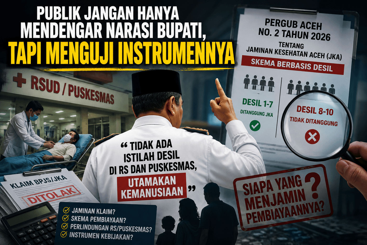 Publik Jangan Hanya Mendengar Narasi Bupati, Tapi Menguji Instrumennya
