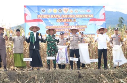Panen Jagung Serentak, Polres Aceh Besar Perkuat Pangan
