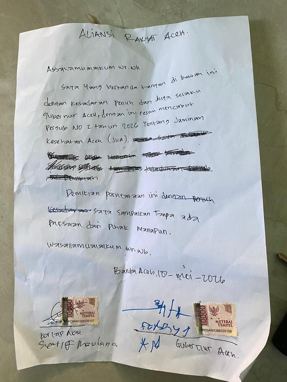 Aksi Mahasiswa dan Rakyat Aceh Berhasil, Pergub JKA Dicabut
