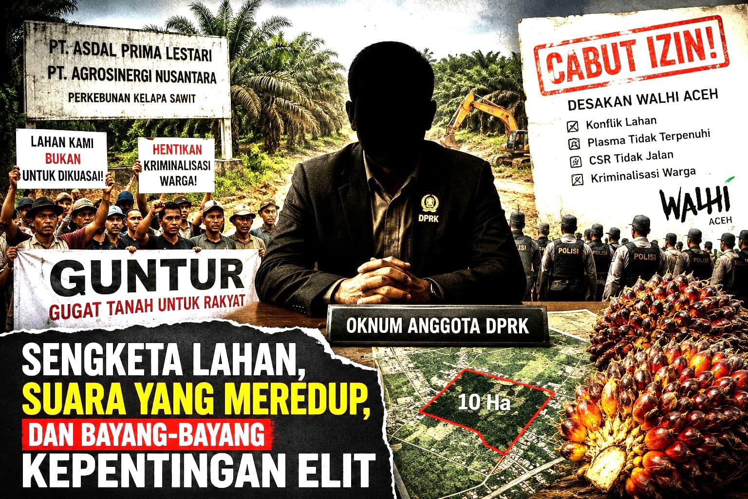Aceh Selatan Memanas: Timsus Bupati Dipertanyakan, Oknum DPRK Diduga Ikut Kelola dan nikmati Lahan Konflik