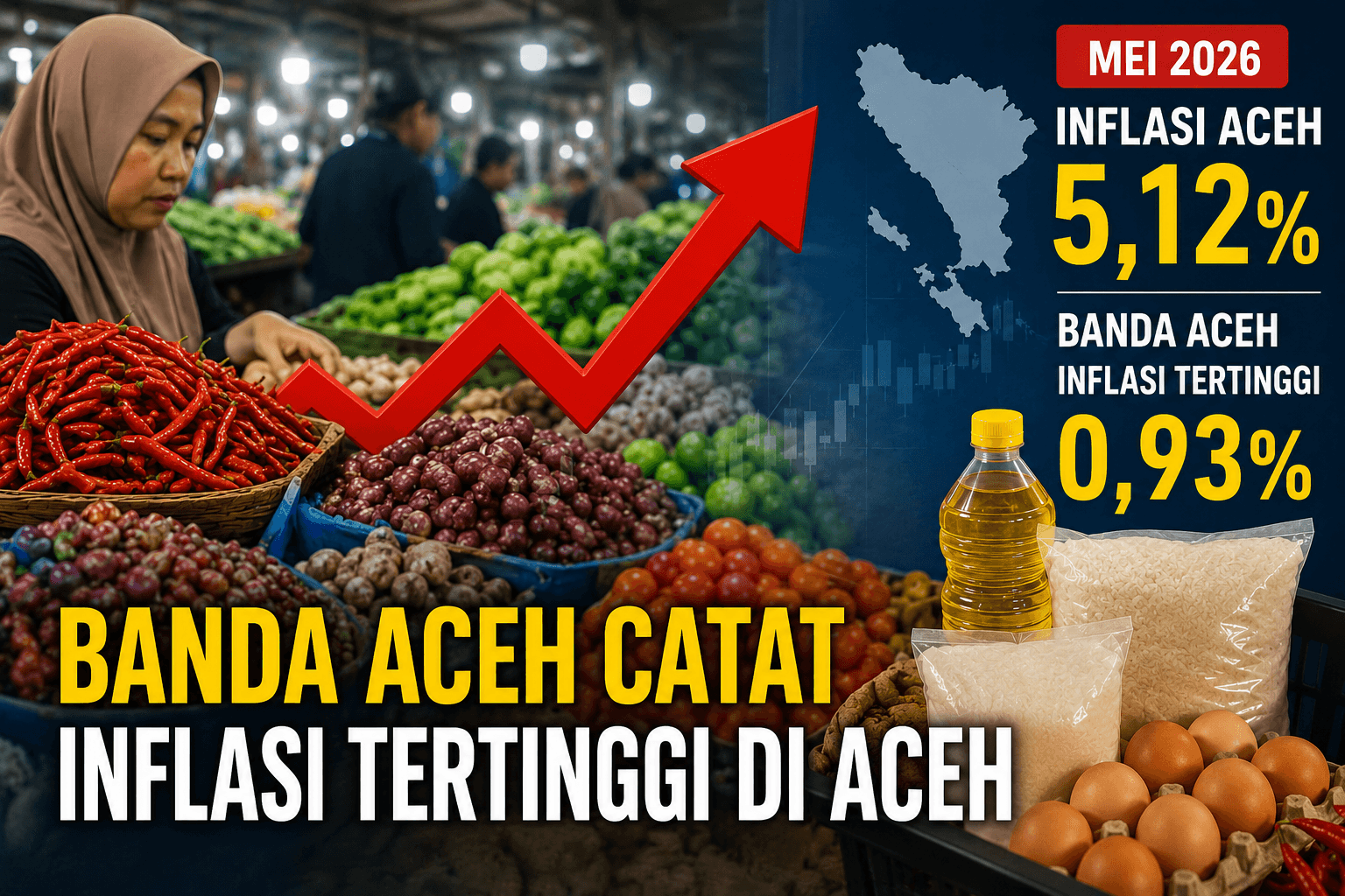Banda Aceh Catat Inflasi Tertinggi di Aceh pada Mei 2026