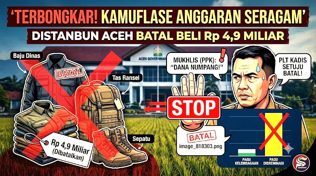 Akhirnya Mengaku! PPK Distanbun Aceh Benarkan Dana Seragam Rp 4,9 Miliar ‘Numpang’ di Program Diseminasi, Kini Terancam SiLPA
