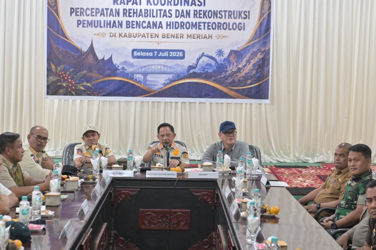 Pemerintah Pusat dan Aceh Percepat Rehabilitasi dan Rekonstruksi Pascabencana Hidrometeorologi di Bener Meriah