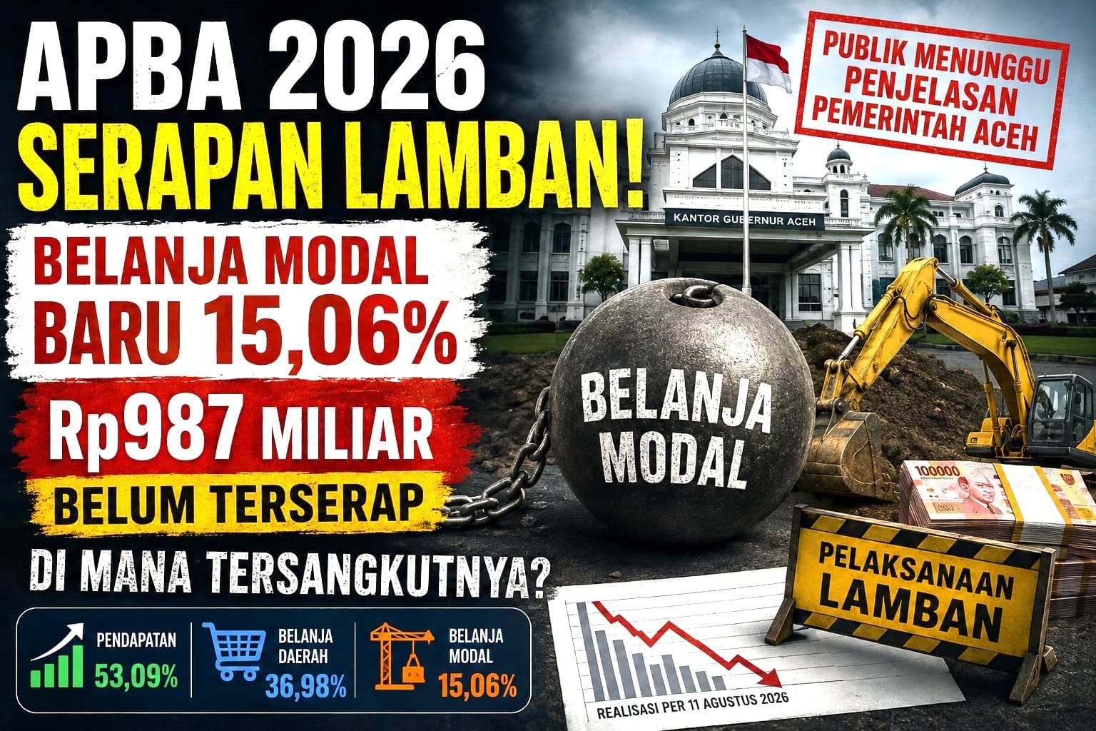 APBA 2026 Memasuki Bulan Kedelapan, FORMAKI Soroti Serapan Belanja Modal Baru 15,06 Persen