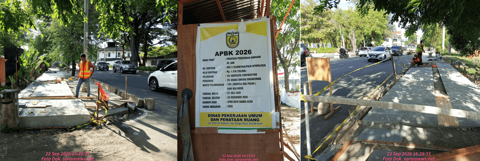Proyek Pedestrian Simpang Jam Rp 1,3 Miliar Mulai Dikerjakan, Publik Diimbau Turut Mengawasi