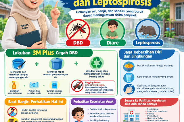 Infografis kewaspadaan penyakit musim hujan Dinas Kesehatan Aceh