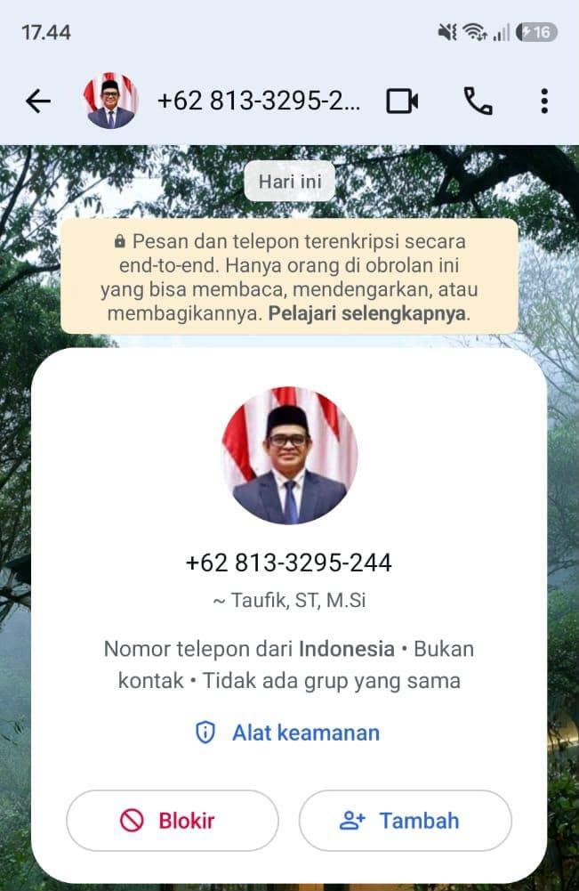 Mencatut Identitas Pejabat, Plt Sekda Aceh Taufik Minta Masyarakat Waspadai Nomor WhatsApp Palsu