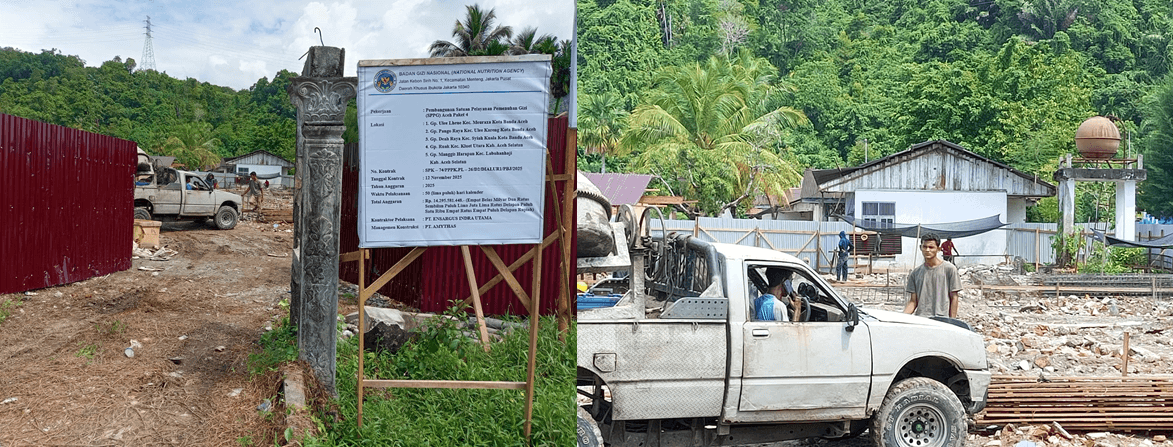 Deadline Tinggal Hitungan Jam, Proyek SPPG Rp14 Miliar di Labuhanhaji Masih Berkutat di Pondasi