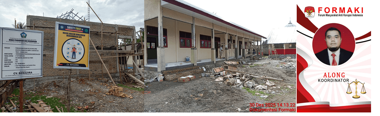Formaki “Gerebek” Proyek RKB SMPN 3 Labuhanhaji Timur: Administrasi “Sulap” 100 Persen, Fakta Lapangan Masih Aduk Semen
