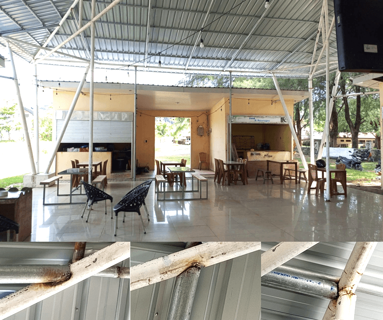 Rawan Ambruk dan Makan Korban: Proyek Rangka Atap Sentra Kuliner Aceh Selatan Diduga Dikerjakan Asal-Asalan
