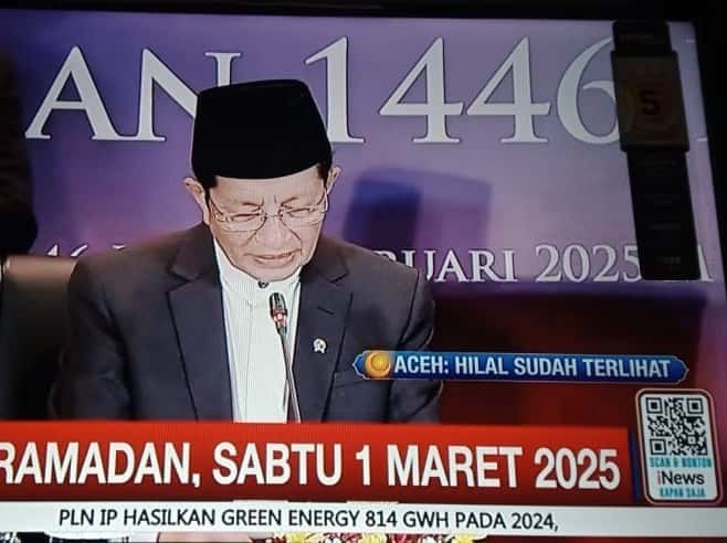 Sah ,Awal Ramadhan 1446 H Jatuh pada 1 Maret 2025