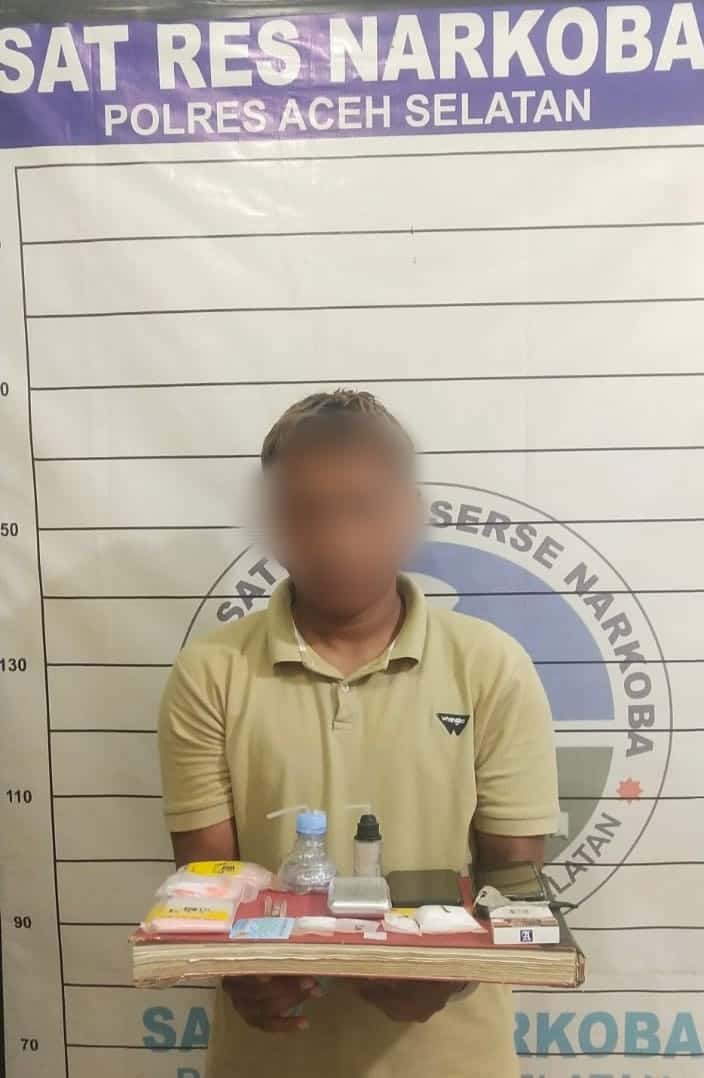 Pelaku Penyalahgunaan Narkoti Di Tangkap Satres Narkoba Aceh Selatan