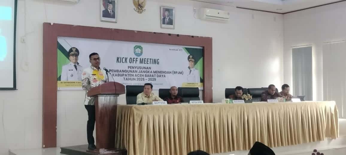 RPJM Kabupaten Abdya Hingga 2029 Mulai Disusun, Safaruddin Minta Diselaraskan dengan Visi-Misi nya
