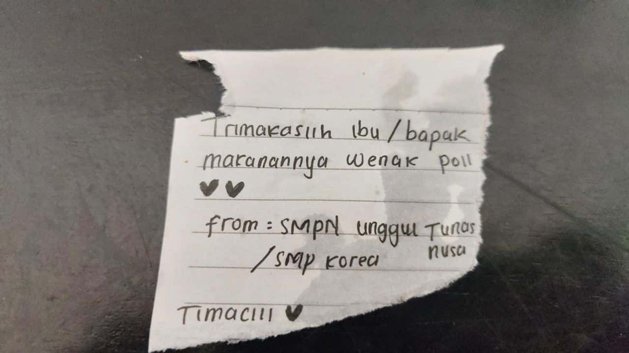 Secarik Surat MBG Siswa di Abdya