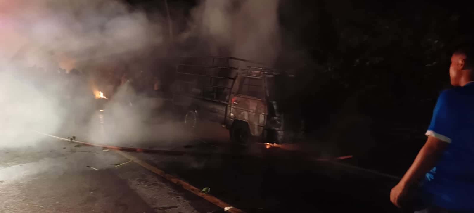 Satu Unit Mobil Pick-Up L300 Terbakar di Subulussalam, Kerugian Capai Rp150 Juta
