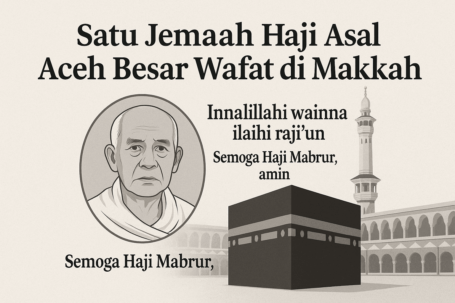 Satu lagi Jemaah Haji Aceh, Asal Aceh Besar Wafat di Makkah, Kemenag: Almarhum Miliki Riwayat Penyakit Jantung