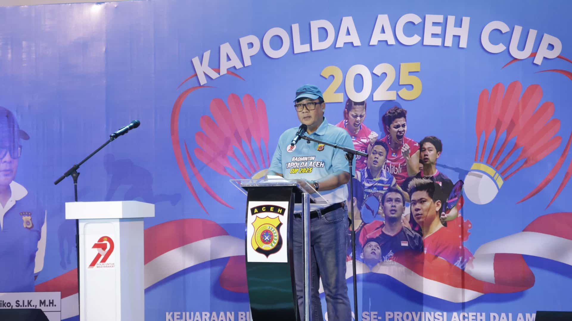 Kejuaraan Badminton Kapolda Aceh Cup 2025 Resmi Dibuka, Laga Perdana Hadirkan Dua Mantan Atlet Nasional