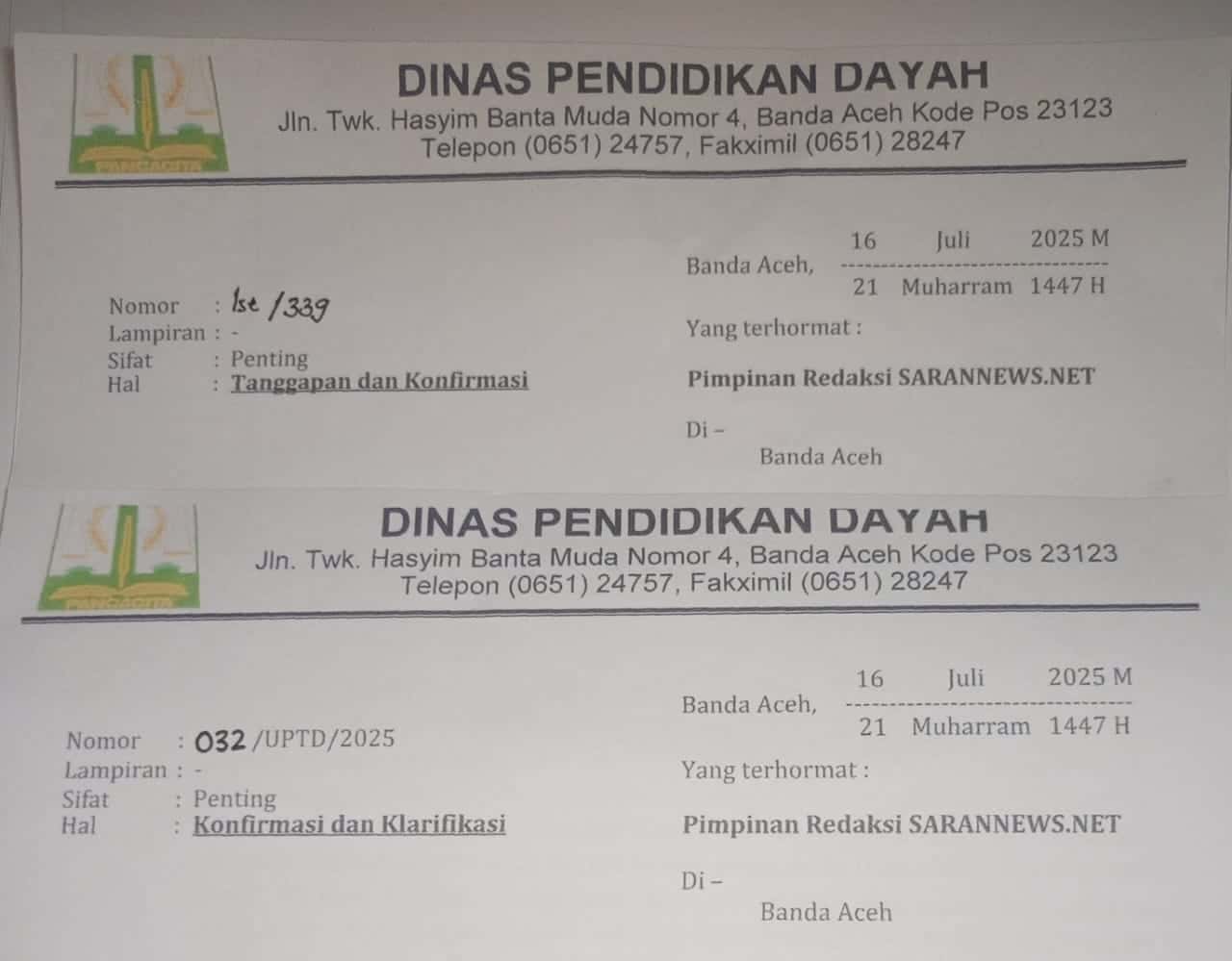 Dua Proyek Disorot, Klarifikasi Dinas Dayah Dinilai Tak Substantif, FORMAKI Pertanyakan Logika di Balik Penunjukan Pemenang Tender Rp 4 Miliar
