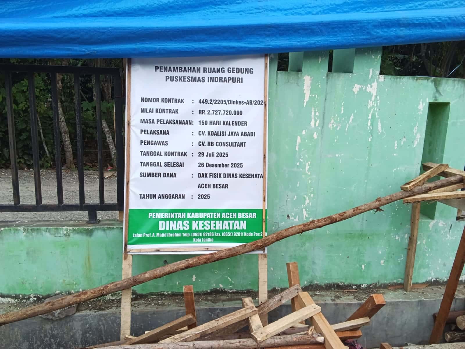 CV KJA Klarifikasi, Akui Ganti Personel Proyek Puskesmas Indrapuri, FORMAKI: Klarifikasi Justru Perkuat Dugaan