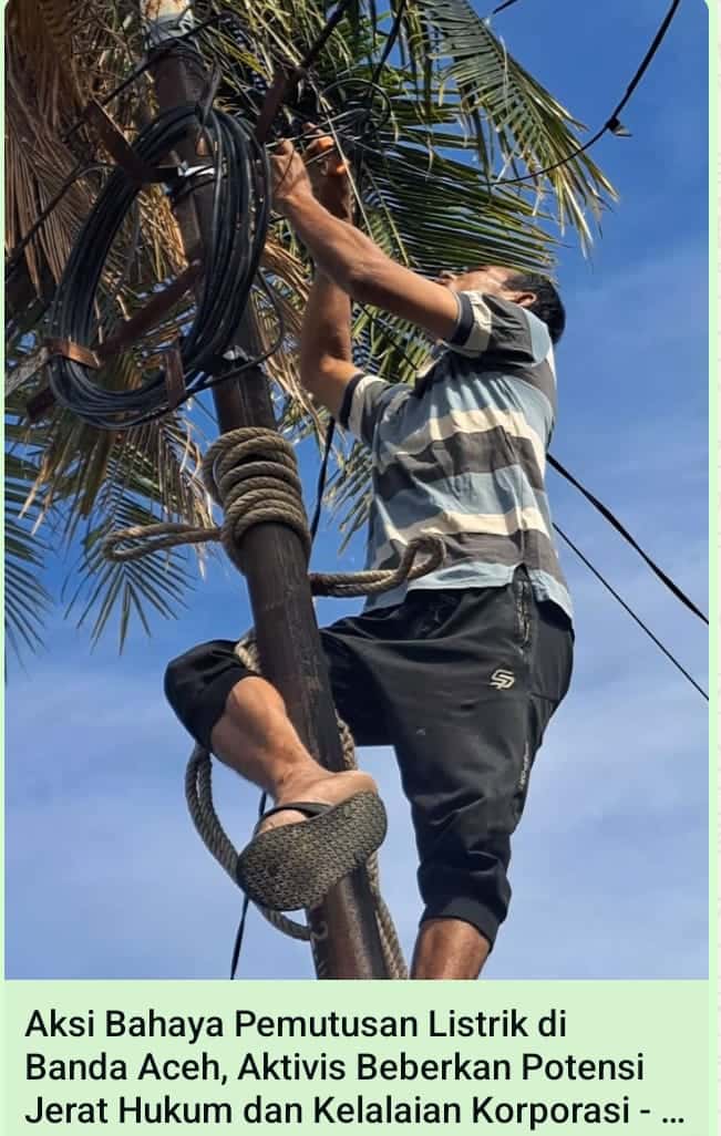 PLN Pastikan Pemutusan Ilegal, Pelaku Pembongkaran Meteran di Banda Aceh Terancam Pasal Berlapis