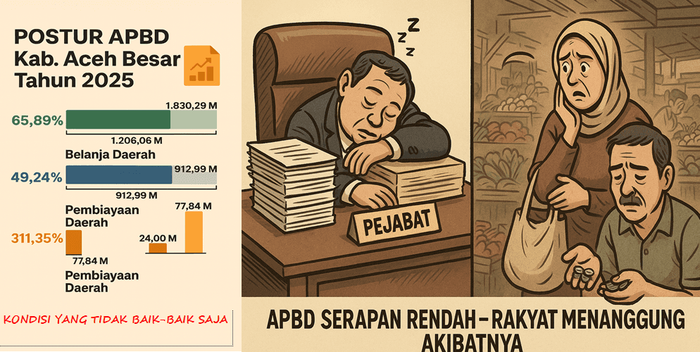 Serapan Rendah APBD Aceh Besar: Belanja Modal 16% Berpotensi Langgar Aturan Keuangan Negara?