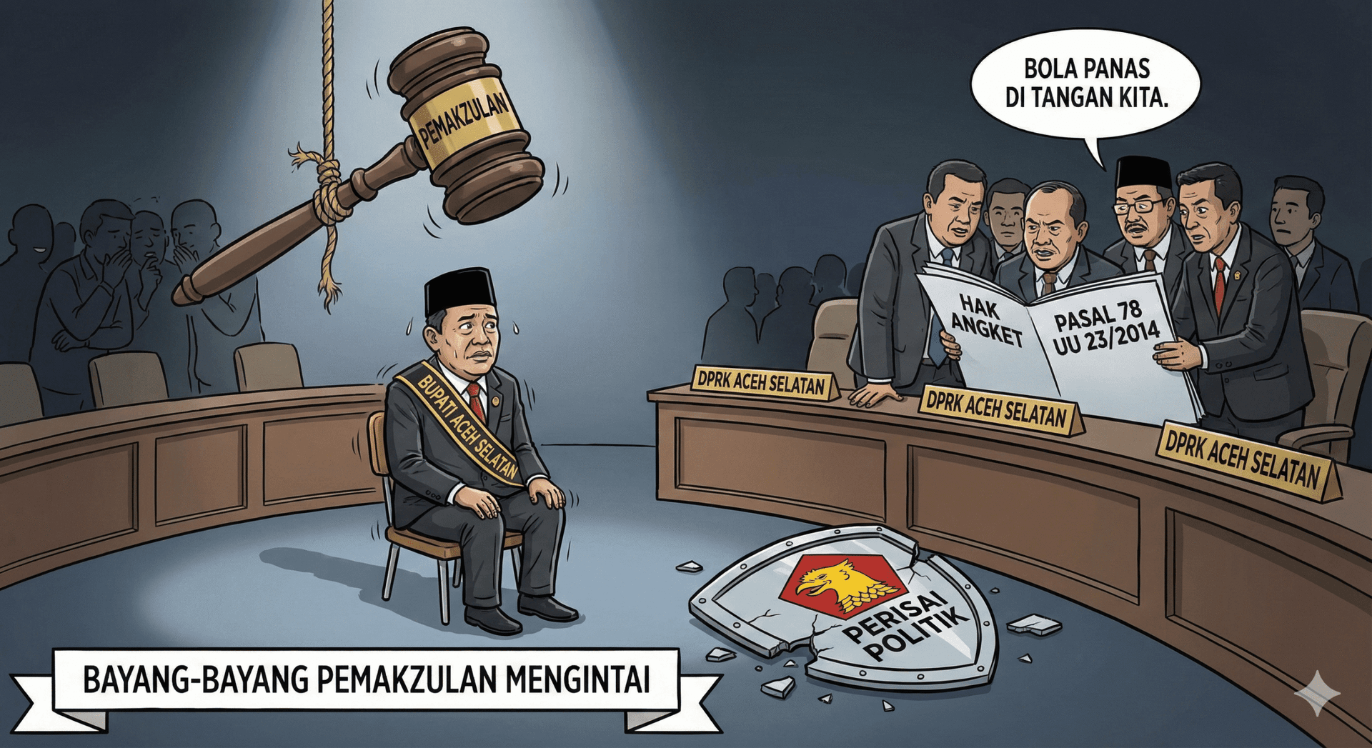 Di Balik Sanksi 3 Bulan: Bayang-Bayang Pemakzulan Mengintai Bupati Aceh Selatan
