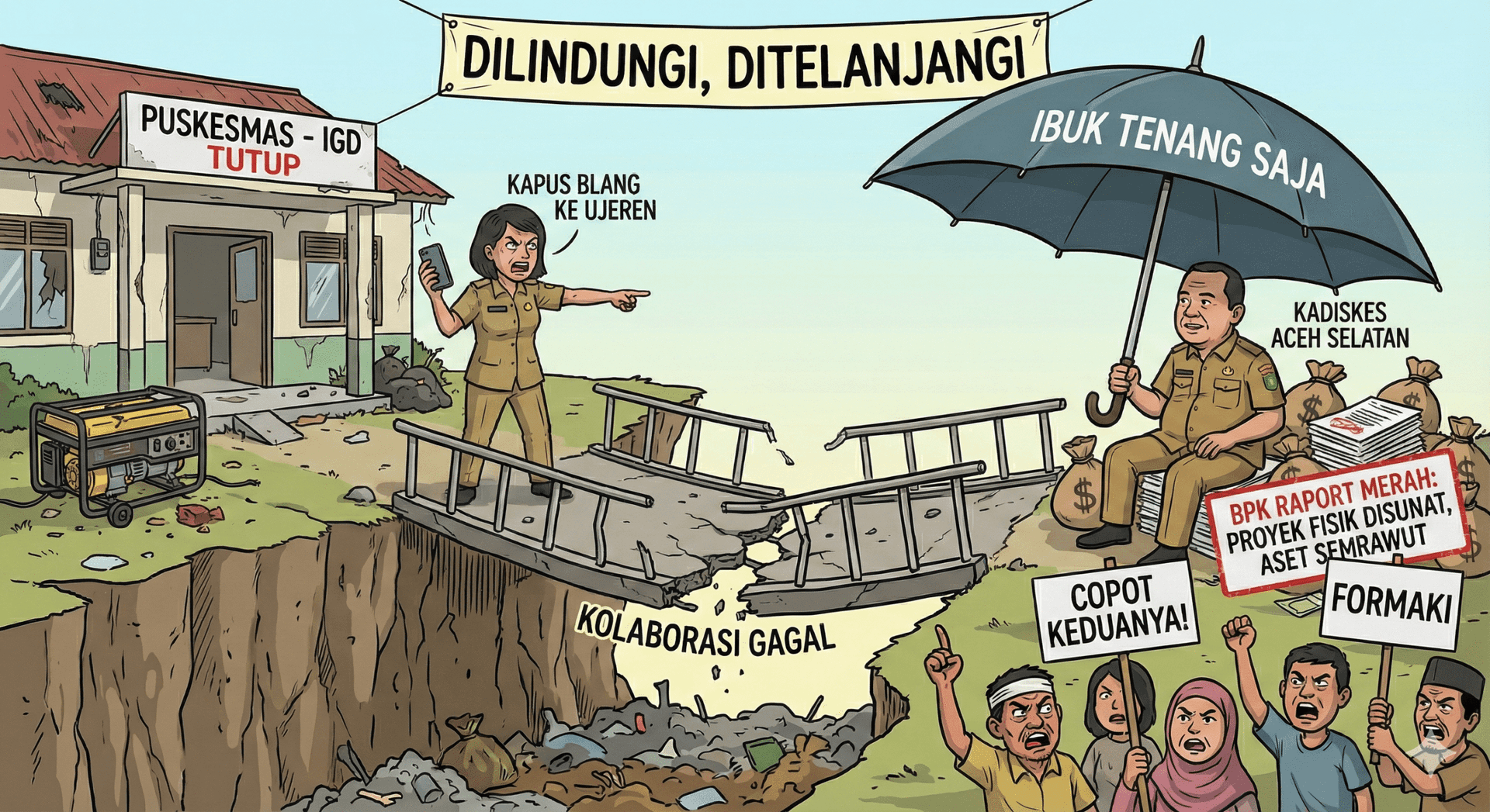 Kolaborasi Gagal! Kapus Blang Keujeren ‘di Bekingi’, Kinerja Kadiskes Aceh Selatan Ditelanjangi Temuan BPK