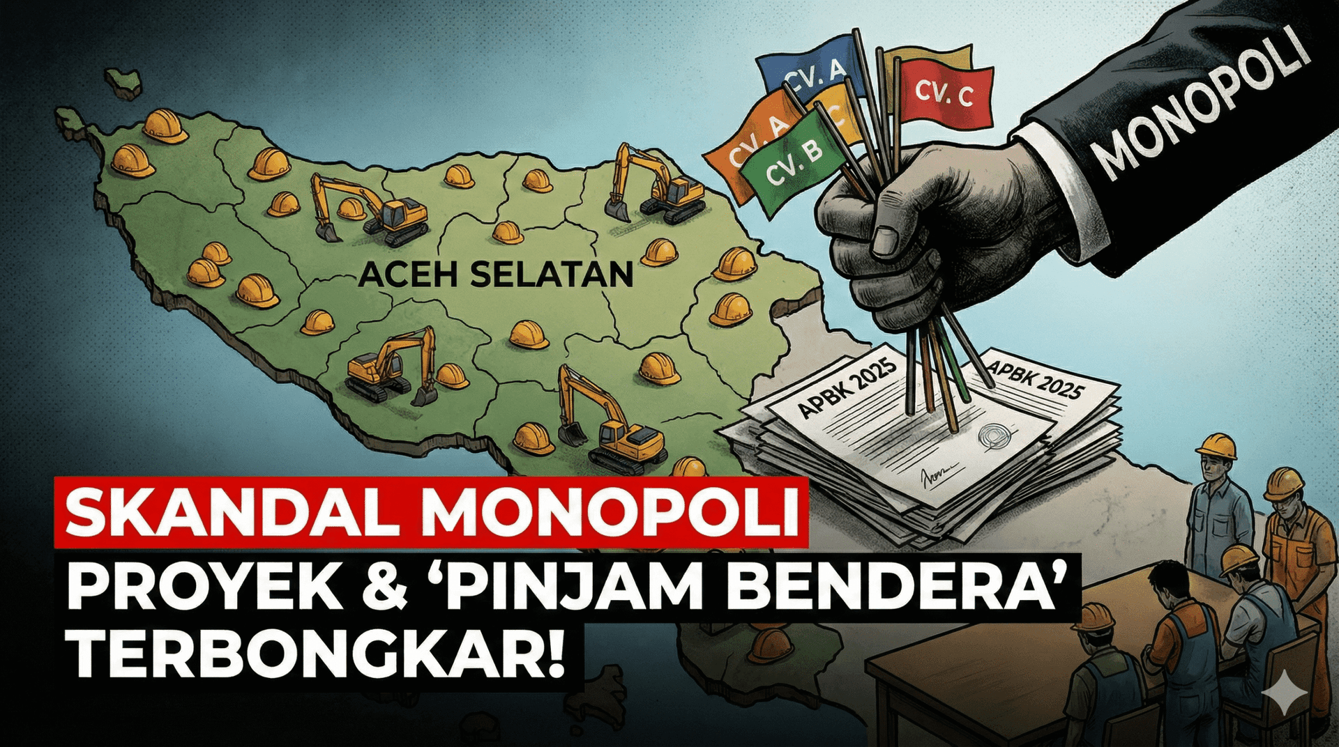 Bongkar Data SKP! 6 Perusahaan Ini Diduga Monopoli Puluhan Paket Proyek APBK Aceh Selatan 2025