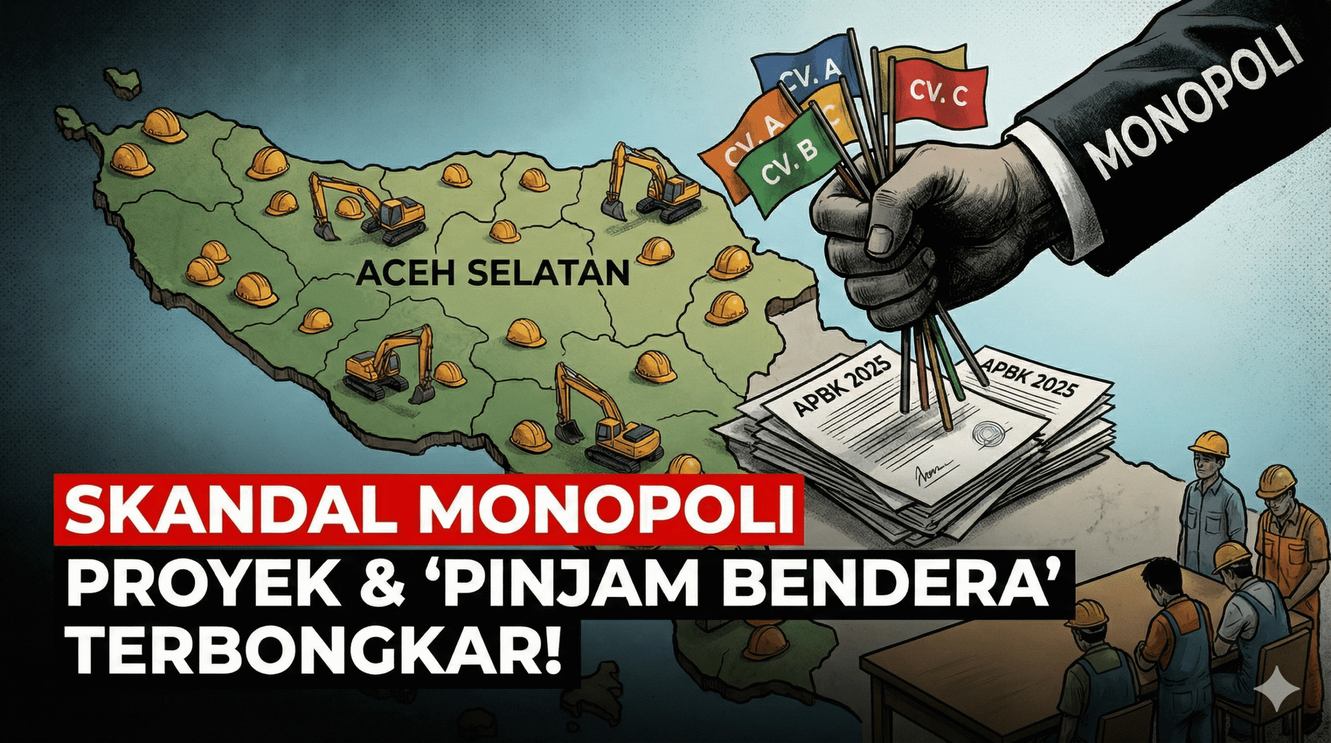 Bongkar Data SKP! 6 Perusahaan Ini Diduga Monopoli Puluhan Paket Proyek APBK Aceh Selatan 2025