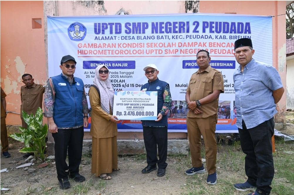 Mendikdasmen Resmikan Revitalisasi 116 Sekolah Terdampak Bencana di Bireuen Senilai Rp167,4 Miliar