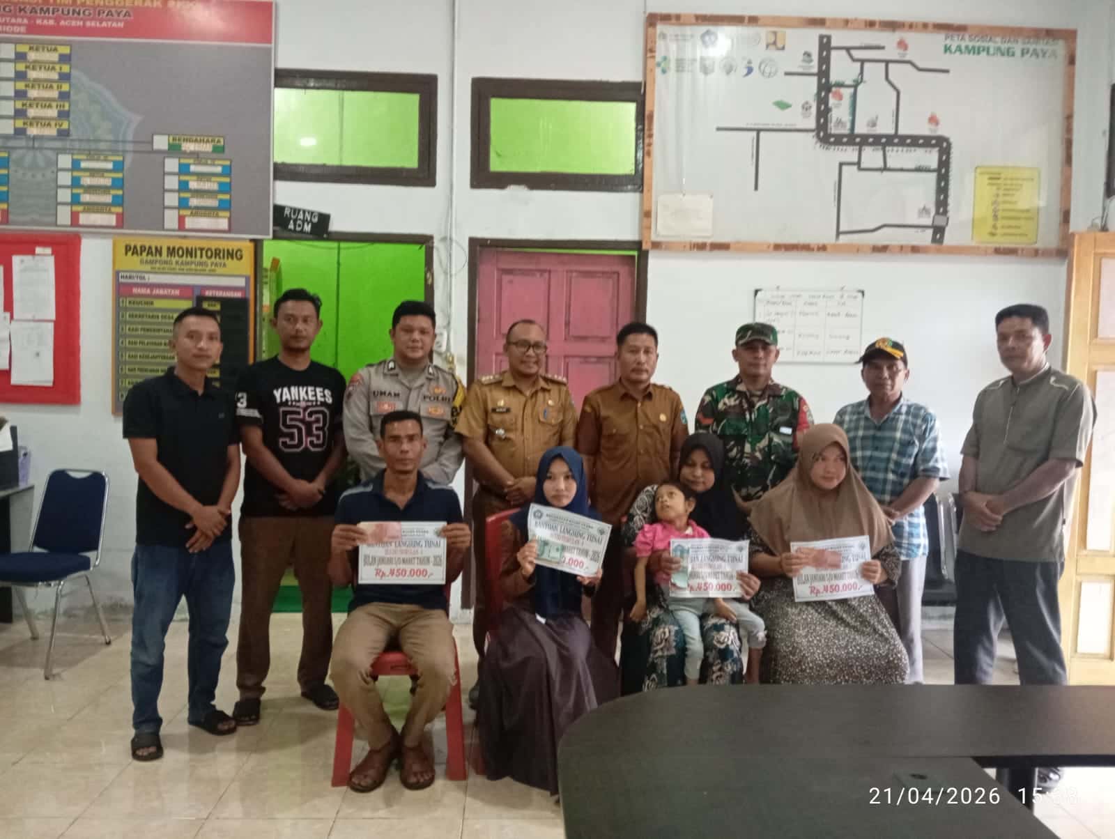 Desa Kampung Paya Jadi yang Pertama di Aceh Selatan Salurkan BLT Dana Desa Tahap I