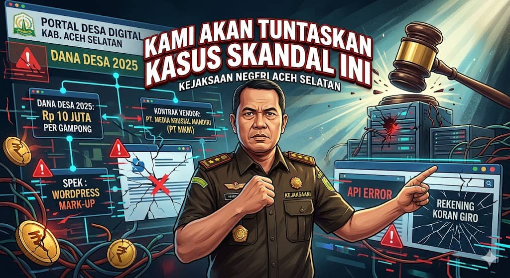 SKANDAL WEBSITE DESA: Kejari Aceh selatan lanjut Periksa Kabid DPMG dan Pimpinan PT MKM