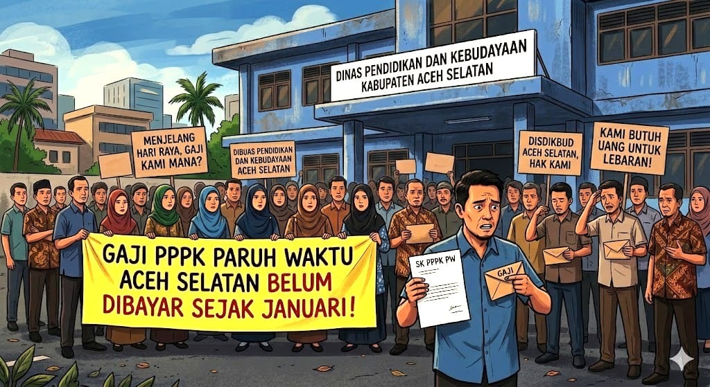 Diduga Tahan Gaji Ribuan PPPK Paruh Waktu, Disdikbud Aceh Selatan Dipertanyakan Menjelang Hari Raya