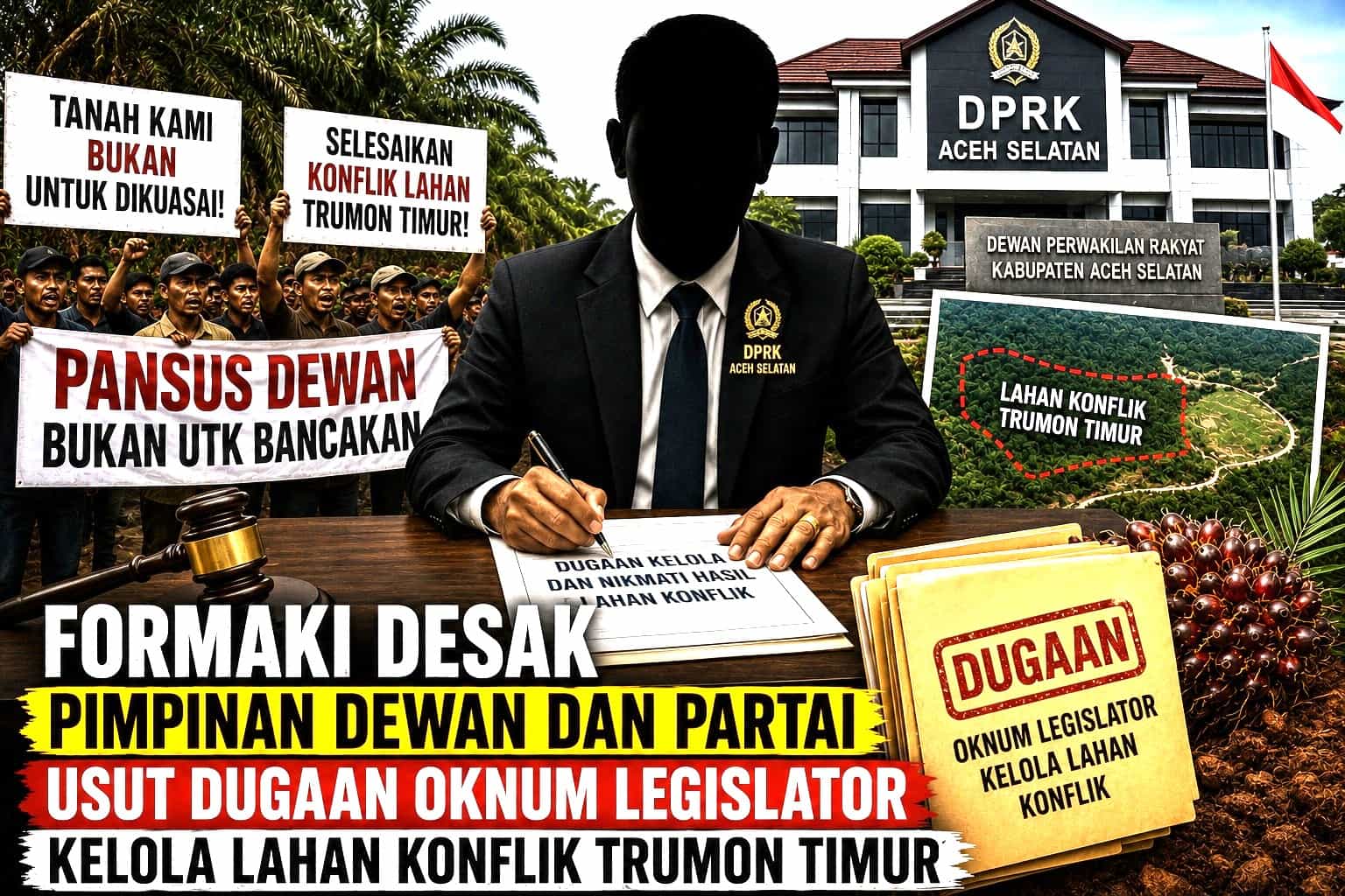 FORMAKI Desak Pimpinan Dewan dan Partai Usut Dugaan Oknum Legislator yang Kelola Lahan Konflik Trumon Timur
