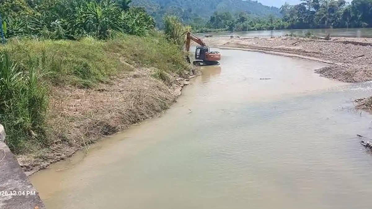 Respons Cepat Bupati Mirwan, Saluran Irigasi Gunung Pudung Berhasil Dinormalisasi