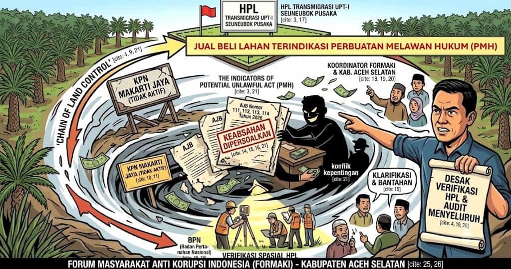 Indikasi Perbuatan Melawan Hukum (PMH) terkait Jual Beli Lahan HPL Seuneubok Pusaka, LSM Desak Audit Menyeluruh dan Atensi APH