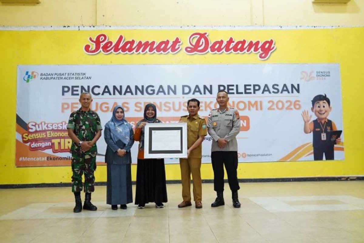 Wakil Bupati Aceh Selatan Baital Mukadis mencanangkan Sensus Ekonomi 2026