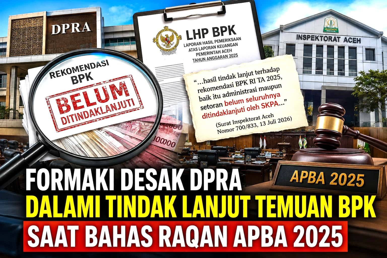 FORMAKI Desak DPRA Dalami Tindak Lanjut Temuan BPK Saat Bahas Raqan Pertanggungjawaban APBA 2025